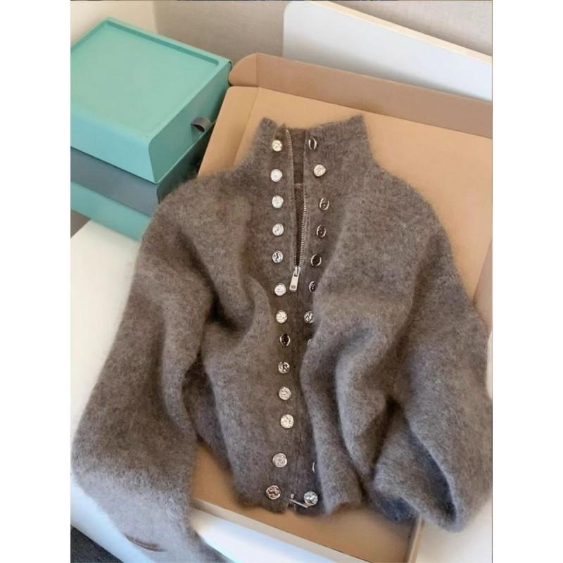 Womens Oversized Knit Cardigan Sweater With