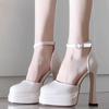 Spring Autumn Wedding Party High Heel Shoes Fashion Shallow Buckle Shoes Dancing Stripper Pumps Shoes