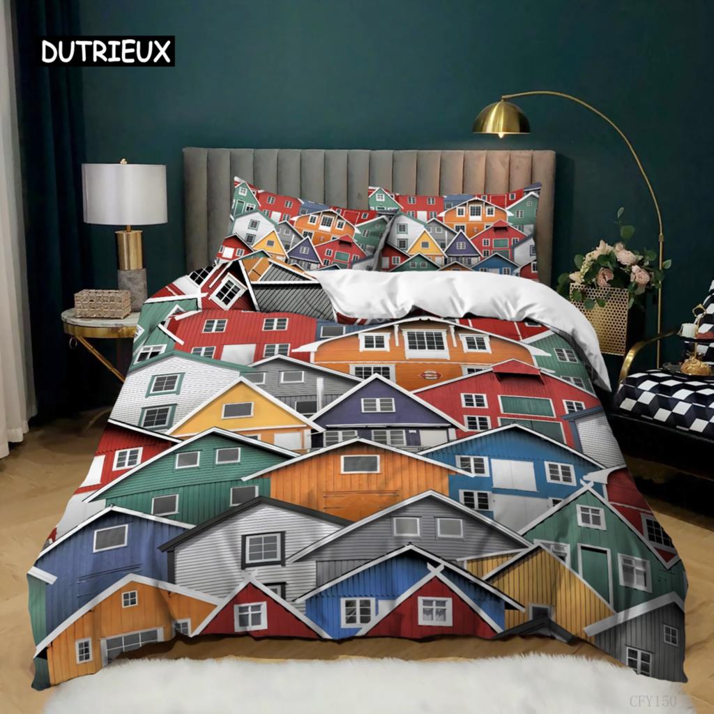 

Comfortable Stylish Pattern Duvet Cover Set 3-Piece Set With Duvet Cover And Pillowcases King Queen Twin Sizes For Boys Girls And Kids EU single(135x200cm)
