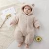 Thick Warm Infant Jumpsuits Bear Shape Newborn Pajamas Keep Warm Baby Rompers  3-9 Months
