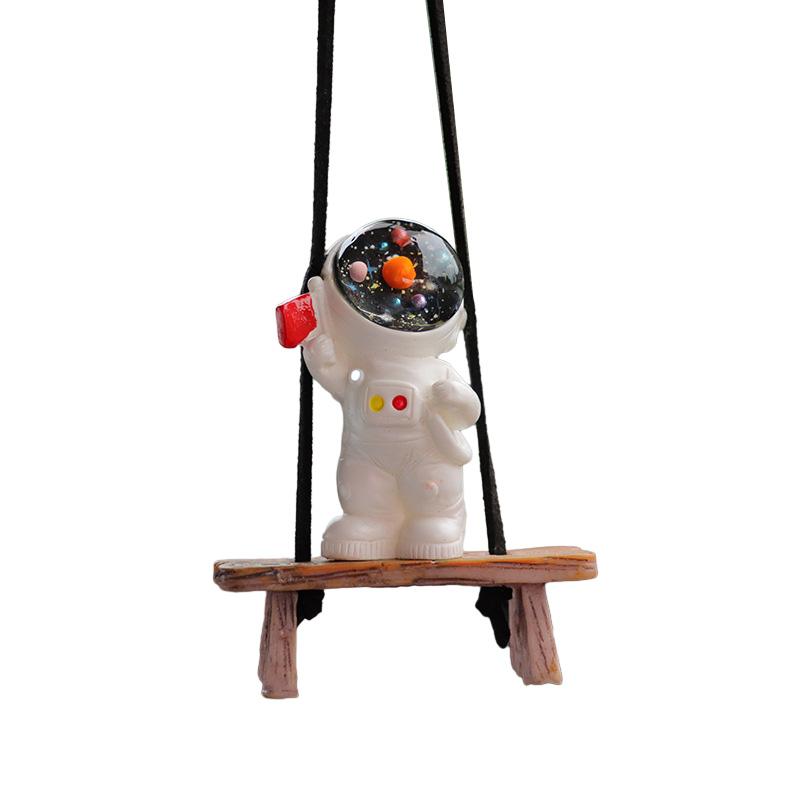 Car Hanging Ornament Swing Astronaut, Cute Car Pendant Mirror Accessories for Car Interior Ornaments,Pendant