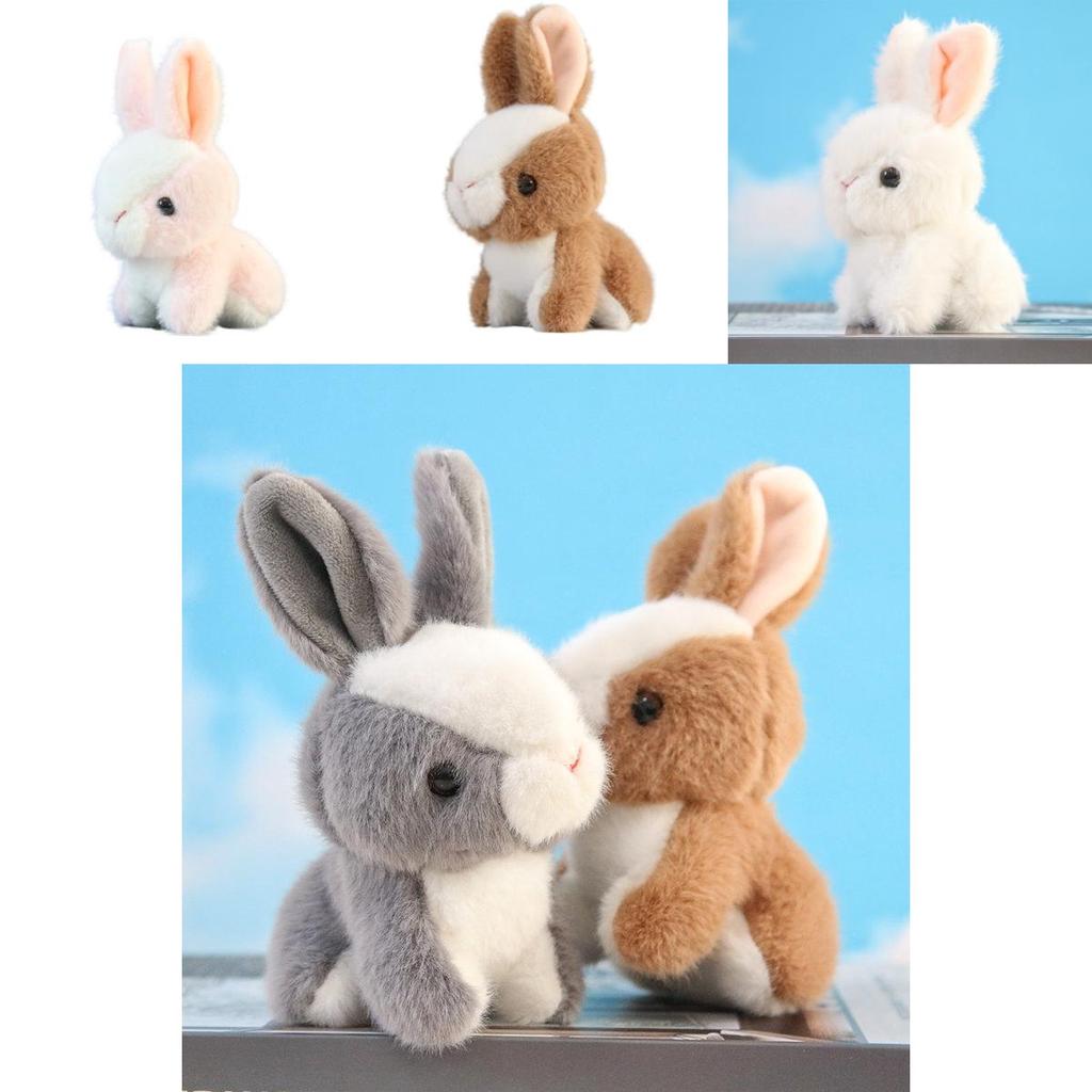Soft And Huggable Bunny Plushie Adorable Stuffed Rabbit Pendant For Keyring And Bag