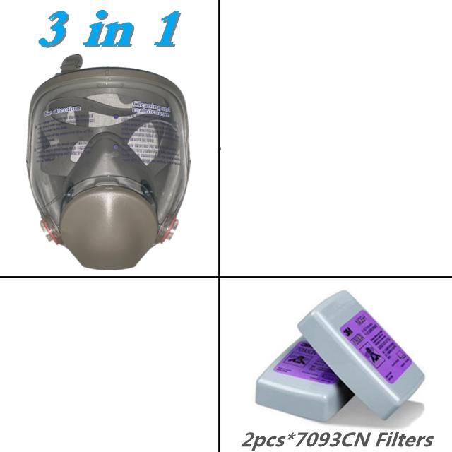 6800 Anti-Fog Full Face Respirator  Industrial Painting Spraying Respirator Safety Work Filter Formaldehyde Protection