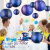 Hortsun 20 Pieces Galaxy Print Paper Lanterns Chinese Japanese Lanterns Space Themed Hanging Paper Decoration Ceiling Decor Galaxy Themed Party