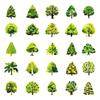 50 Cartoon Green Forest Graffiti Stickers Waterproof Decorative Stickers