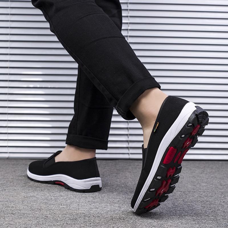 Summer Old Beijing Black Cloth Shoes Health Shoes Casual Men's Shoes Platform Non-slip Wear-resistant Walking Shoes Work Shoes Driver Shoes