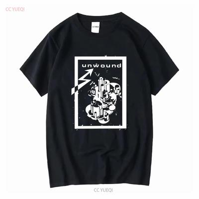 Vtg Unwound Band Heavy Cotton Black Full Size Classic T Shirt C2079 Long or Short Sleeves Vintage Washed Comfortable Homme