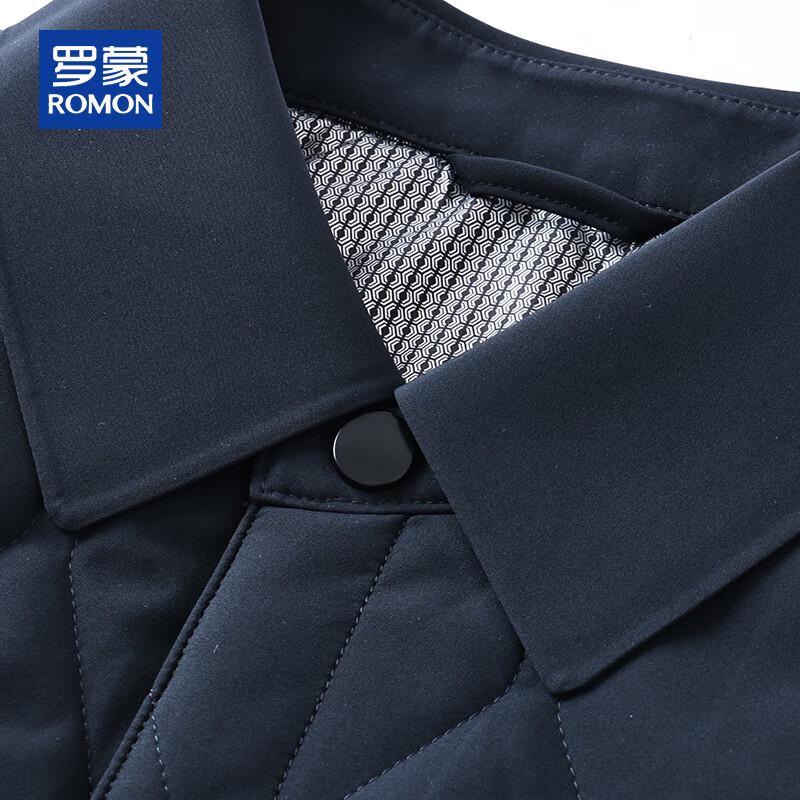 ROMON Men's Autumn/Winter Mulberry Silk Padded Casual Jacket