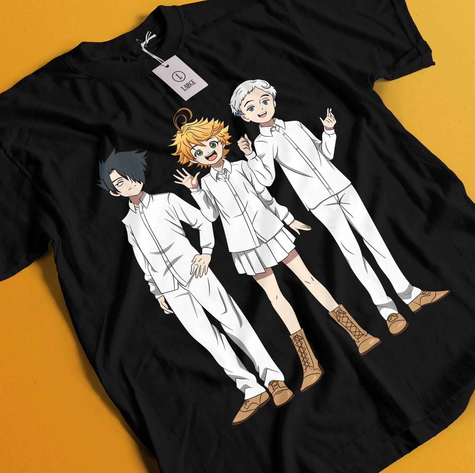 The Promised Neverland T-Shirt Mens Womens Tees Top Norman Anime Top Emma Shirt Ray Tshirt Unisex Tee 4XL