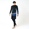 Beijigelleu Men'S Zip-Up Rash Guard Shorts Leggings Set Plus Size Bem-T917K+Bem-T918K
