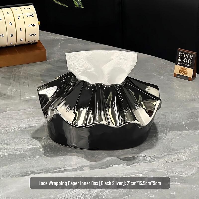 

Bèiyòu Ceramic Lace Handbag Tissue Box