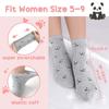 5 par skarpetek dla kobiet śmieszne koty słodkie zwierzęta zabawne funky nowość prezent skarpetki damskie