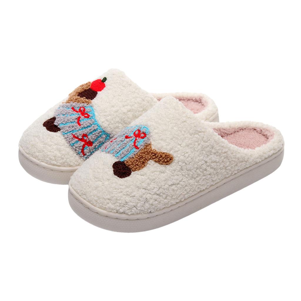 Womens Slippers With Hard Sole Home Slippers For Women Men Soft Plush Fuzzy Winter Holiday Slippers Slippers Chanclas De Mujer