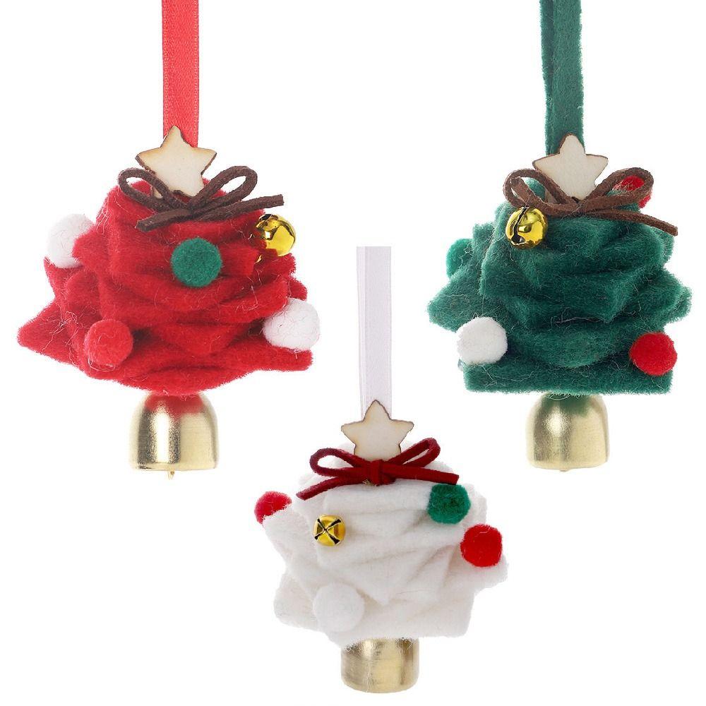 Felt Christmas Bell Pendant Crisp Sound Christmas Hanging Decorations Home Door Decor