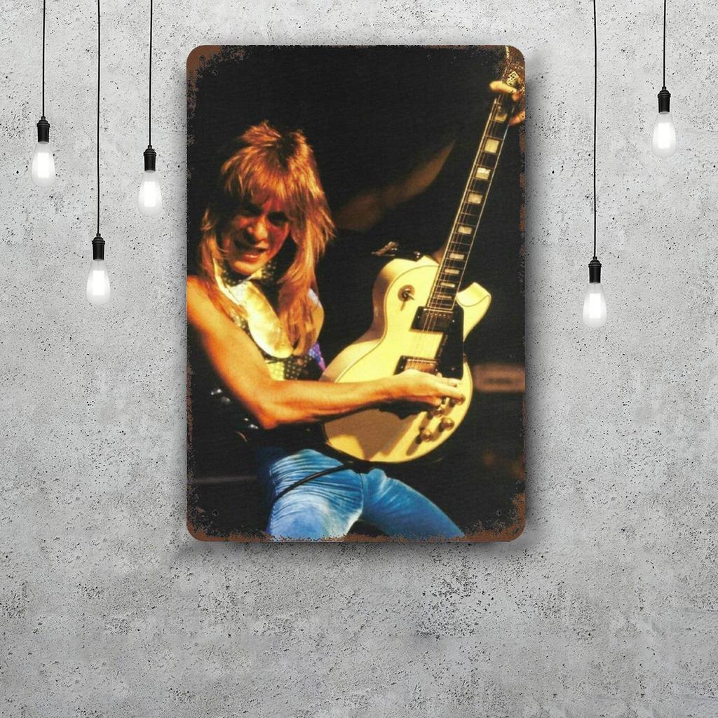 Randy Rhoads Retro Vintage Tin Sign Poster Decorative Plaque Metal Plate Wall Decor
