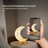 Lunar LED Night Light, Dimmable Bedroom Lamp, USB Powered Ambient Lighting for Desk, Camping, Gift, 3 Color Changing Mood Lamp