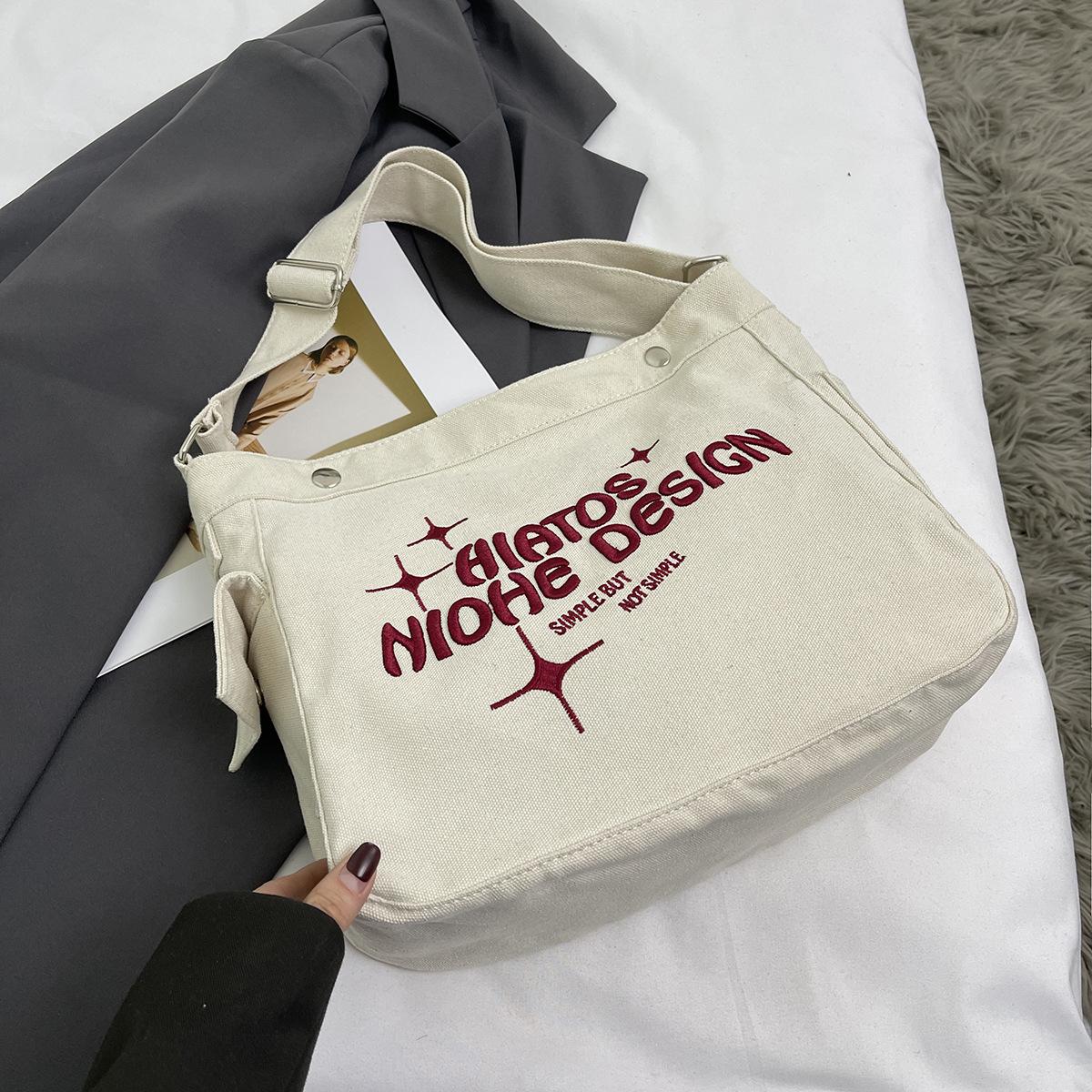 

Модная вышивка женская и мужская сумка-тоут из холста, большая вместительная сумка через плечо, дизайнерские брендовые сумки-мессенджеры, сумка-портфель белый