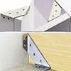 20pcs Universal Furniture Corner Connector Stainless Steel Corner Brace with Screws Heavy Duty Angle Shelf Brackets
