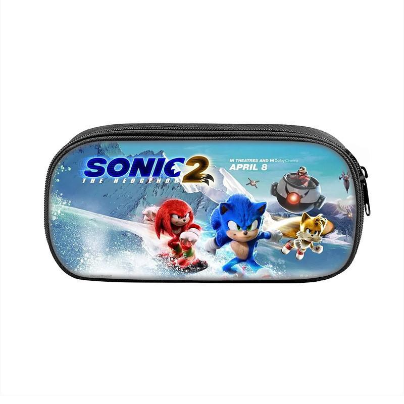 Sonic The Hedgehog Pencil Case With Nylon Material For School Students And Collectors