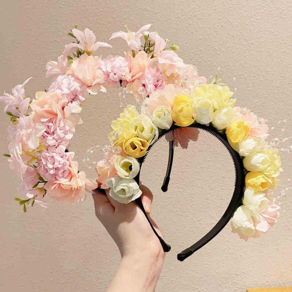 Cloth Ethnic Style Flower Headband Headdress Simulation Flower Hair Band  Ladies/Girls
