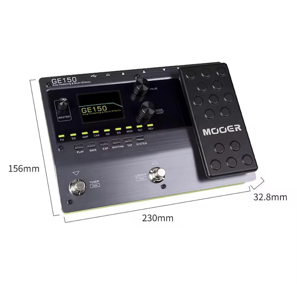 MOOER GE150 Guitar Multi-Effects Pedal with 9 Effect Types & Amp Simulation