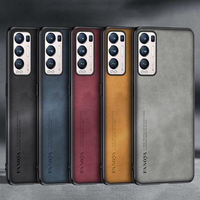 Luxury PU Leather Case For OPPO Reno 3 4 5 6 Pro Plus 5Z 5G Cover Matte Silicone Phone Case For OPPO Find X2 X3 X5 Pro Lite Neo