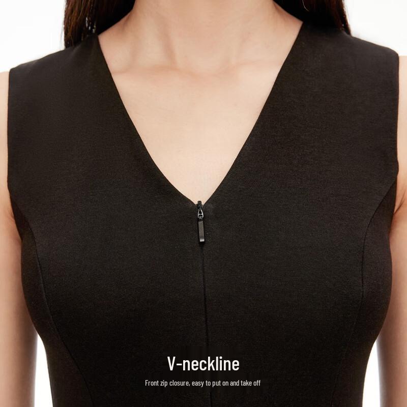 VEROMODA V-Neck High-Waist Gathered Little Black Dress