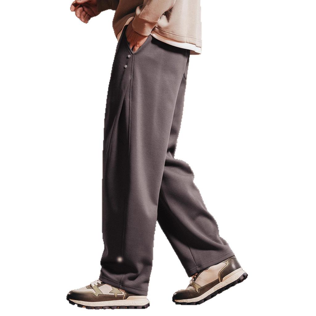 High-end American Trendy Brand Straight-leg Casual Pants for Men, New Autumn Loose Wide-leg Riveted Premium Utility Pants