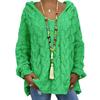 Knitted Hoodie Hooded Coldproof Thick Autumn Winter Solid Color Loose Sweater Jumper Female Clothing