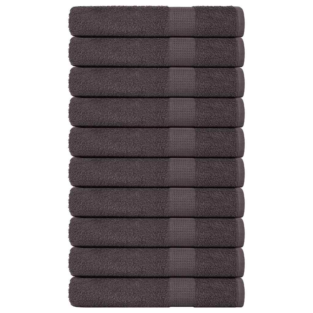 Sauna Towels FROGN 10 pcs Anthracite 80 x 200 cm 360 g m²
