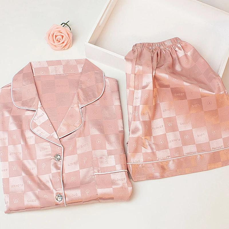 

Романтичная жаккардовая пижама в форме сердца для женщин, розовая, с рисунком любви, милая, Y2k, женская, повседневная, для отдыха, новая летняя, крутая домашняя одежда XL