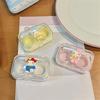 1/2 Pcs Sanrio Anime Hello Kitty Contact Lens Case Travel Portable Plastic Lens Companion Box Kt Simple Beauty Pupil Storage Box