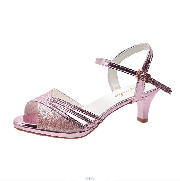 

обувь женская тенденция лето новый стиль британский стиль пряжка рыбий рот мода сандалии с открытым носком женская мода удобные высокие каблуки 35