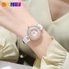 SKMEI 2009 Grace Brown Lady New Design Quartz Watch Costume Leather Band Elegance Diamond Vintage Casual Hand Watch