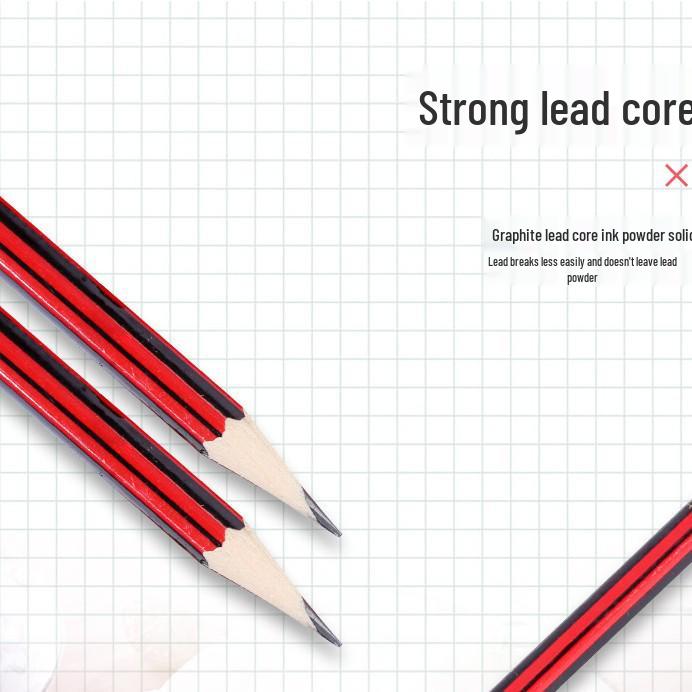 

Шестигранный кожаный карандаш для эскизов и школьников с ластиком. HB чёрный