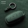 Full-Coverage Suede Key Case for BYD D9, N7, N8, and X with Side Snap Button