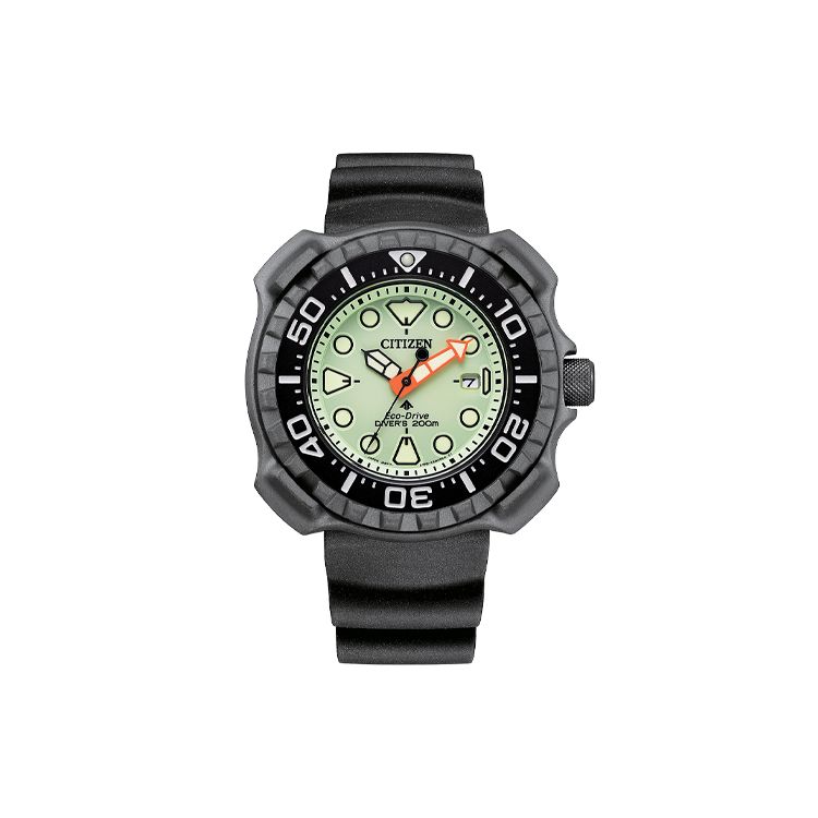 Citizen Men's Green Eco-Drive Series 200M Water Resistant Solar Quartz Movet Rubber Strap Watch Watches Bn022717x