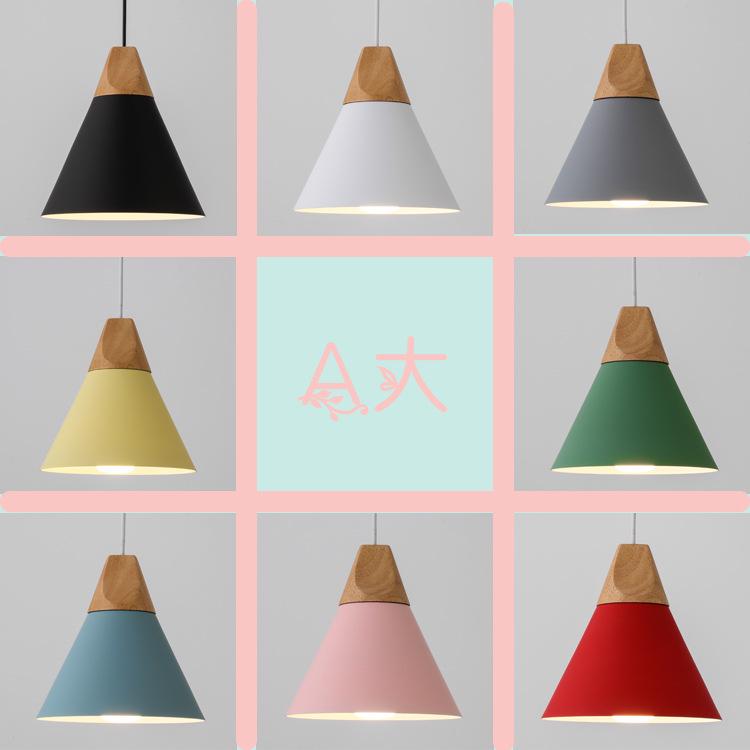 Nordic Macaron Wood LED Pendant Light for Restaurant, Bar, Office, or Study
