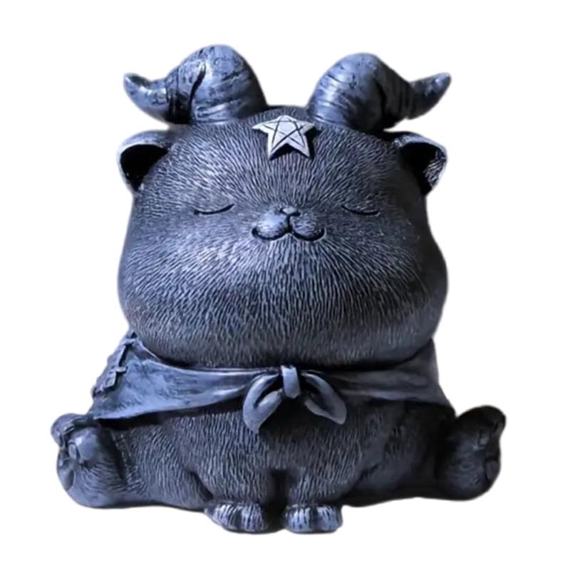 Resins Magics Cats Figurine Halloweens Decoration for Shelf Desktop Spookys Home Ornament