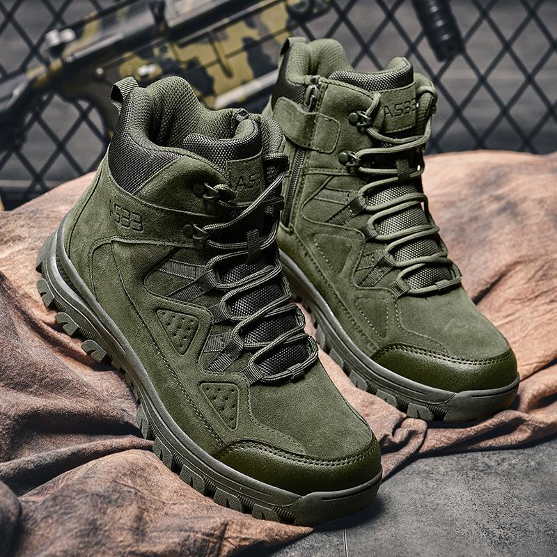 Military Boots Men's Large Size Combat Boots High Top Outdoor Desert Boots Special Forces Mountaineering Boots New Men's Boots