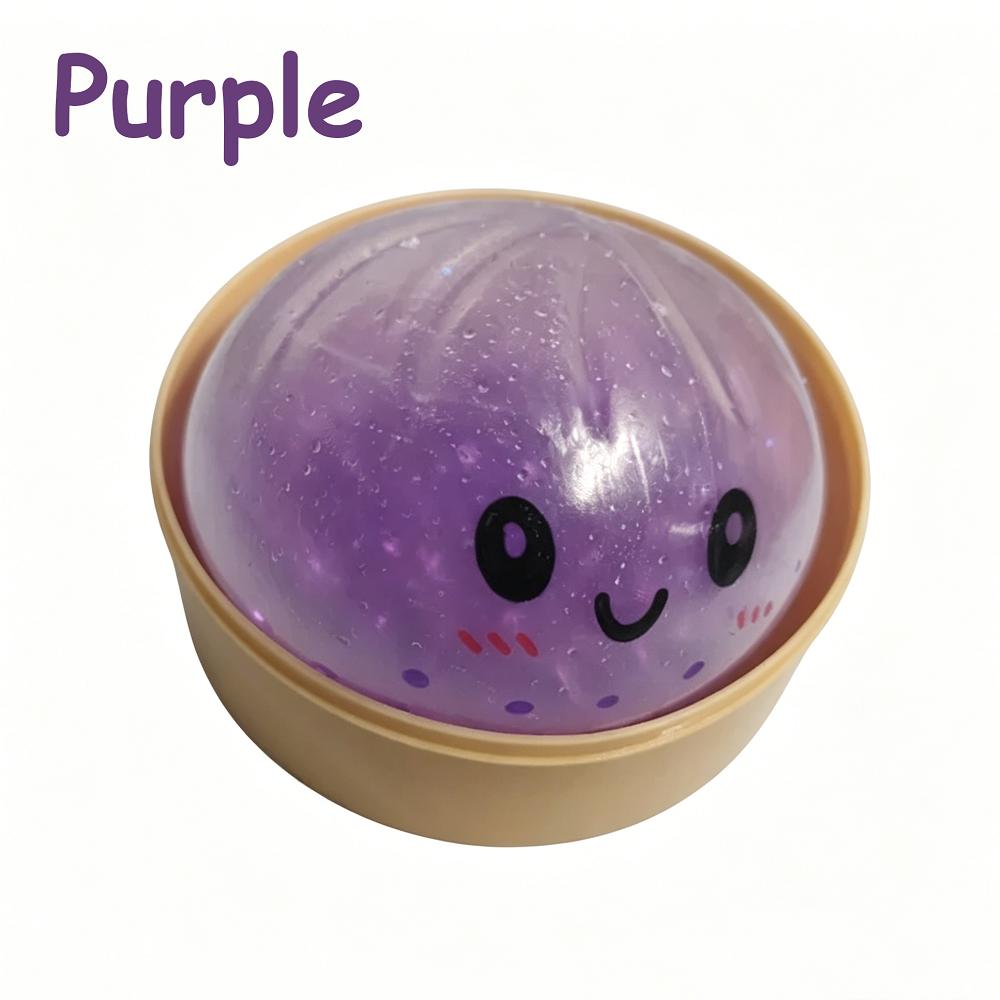 Giant Squishies Dumpling Bun Toy, Glitter Dumpling Stress Ball, Stress Relief Fidget Toy