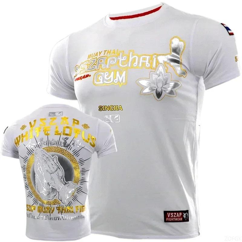 3D-Druck Sport Schnelltrocknend Atmungsaktiv Herren T-Shirt Brazilian Jiu-jitsu MMA Boxen Training Muay Thai Kampf Street Kurzarm