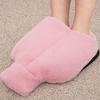 Water-filled Rubber Foot Warmer with Plush Cover Foot Heating Pad Cozy Foot Warmer Artifact  Sofa