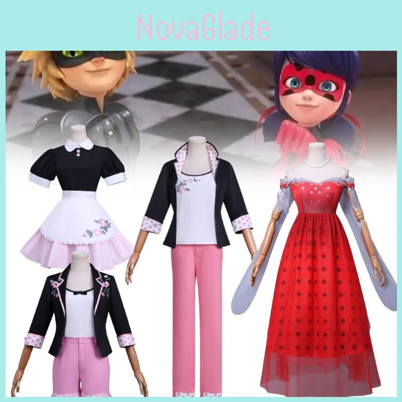 Costume da Cosplay di Miraculous Ladybug con Tessuto Resistente per Eventi a Tema