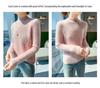 2024 Spring/Autumn Wool Ribbed Knit Sweater with Half-High Neck