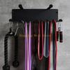 KX4B Wall Mounted Fitness Unit Stainless Steel Storage Frame for Resistance Bands Training Mats Workout Equipment