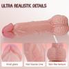 8.3 Inch Realistic Silicone Dildo with Curved Shaft – Skin Texture Design, Refillable Liquid Feature, Strong Suction Cup, Hands-Free Adult Toy