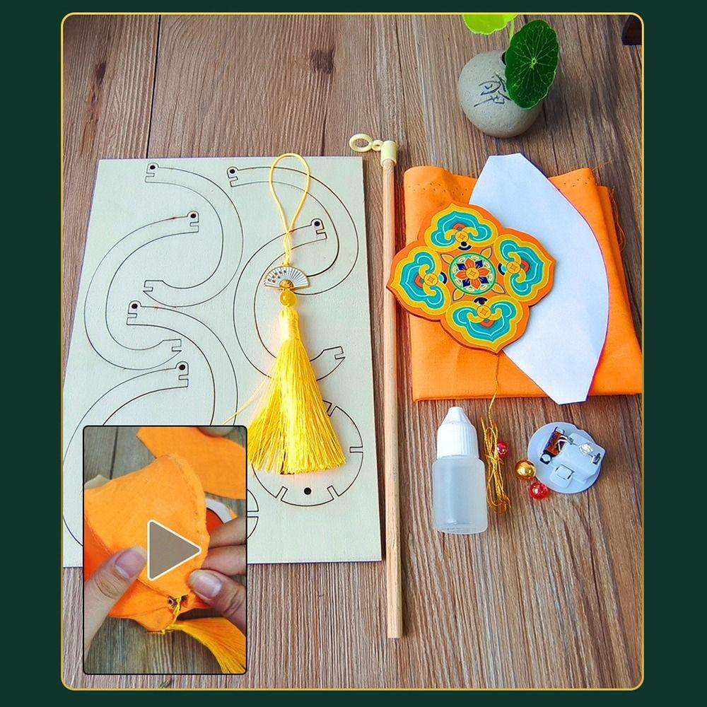 Persimmon RUYI Chinese New Year Lantern Kit DIY Accessories with Light New Year Hanging Lantern Celebration Handheld