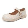 New girls Hanfu shoes comfortable thick-soled non-slip rubber sole buckle single shoes wear white children's princess shoes in all seasons