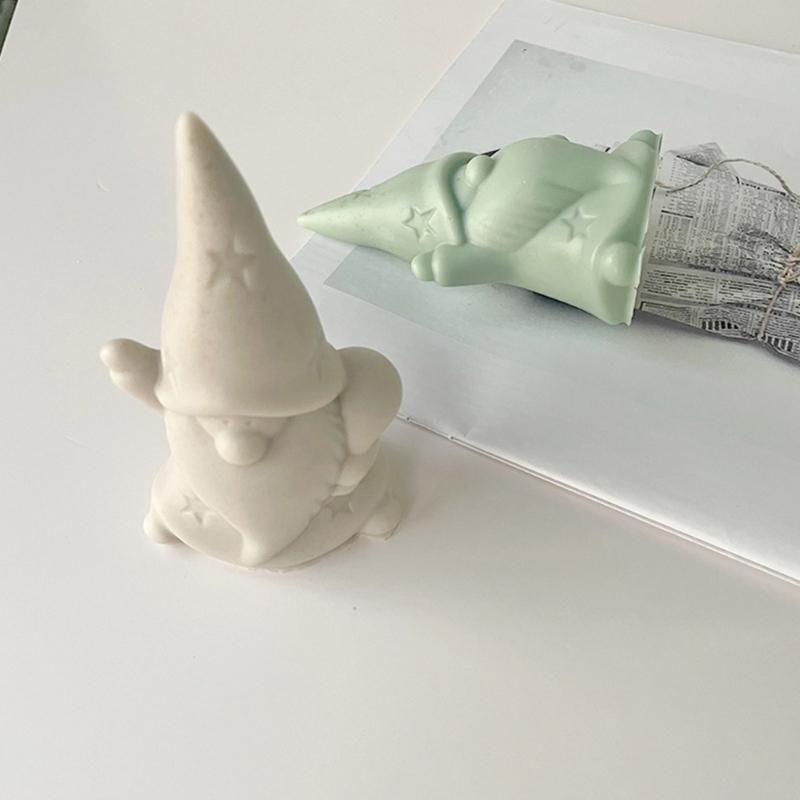 Cute Santa Claus Candle Mold Abstract Resin Epoxy Casting Molds for Christmas Party Decor Ornament Aromatherapy Mold